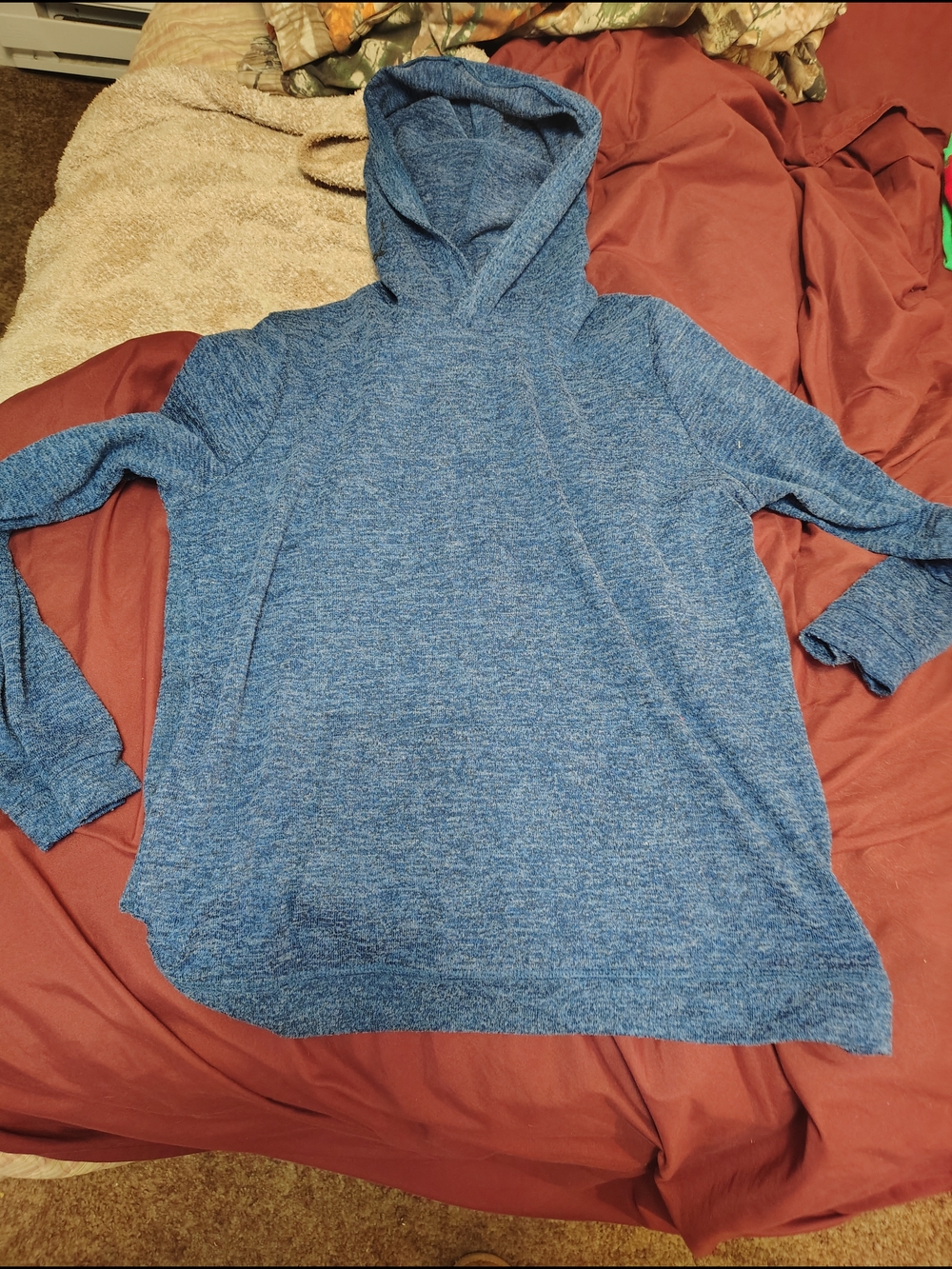 wonder nation Blue Marled Knit Hoodie Sweater